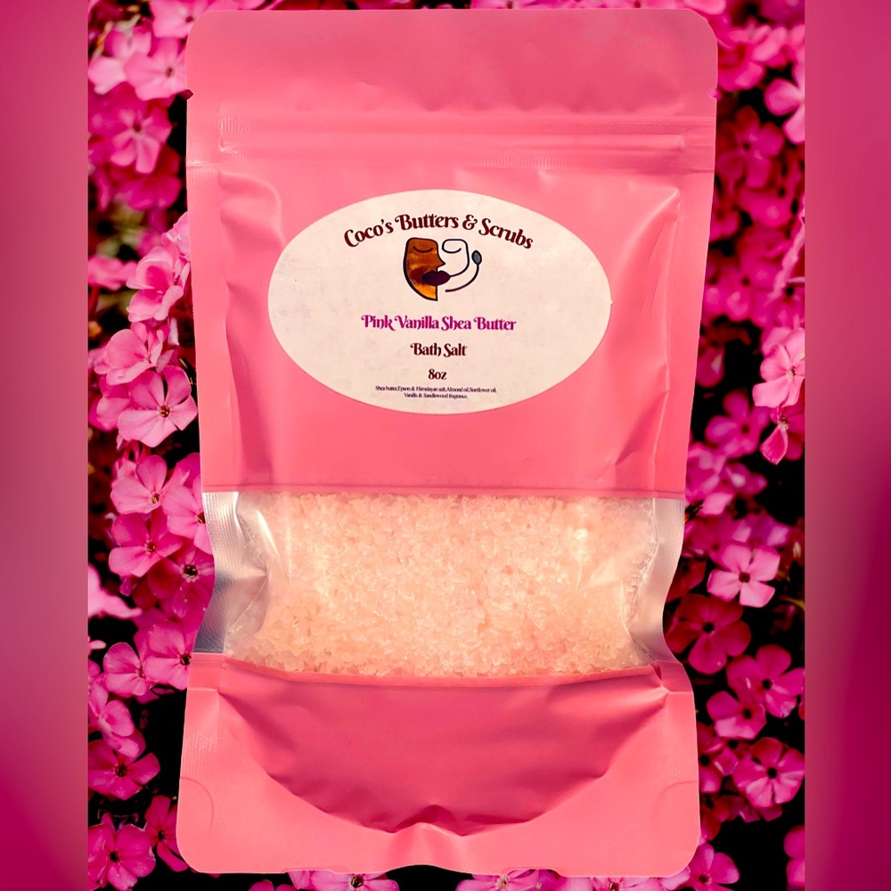 Pink Vanilla Shea Butter Bath Salt